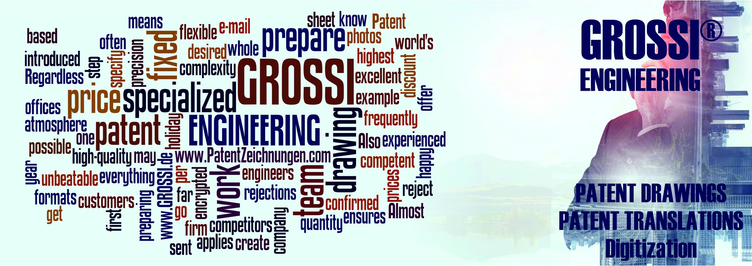 GROSSI Engineering — Patentzeichnungen, Patentübersetzungen, Digitalisierung